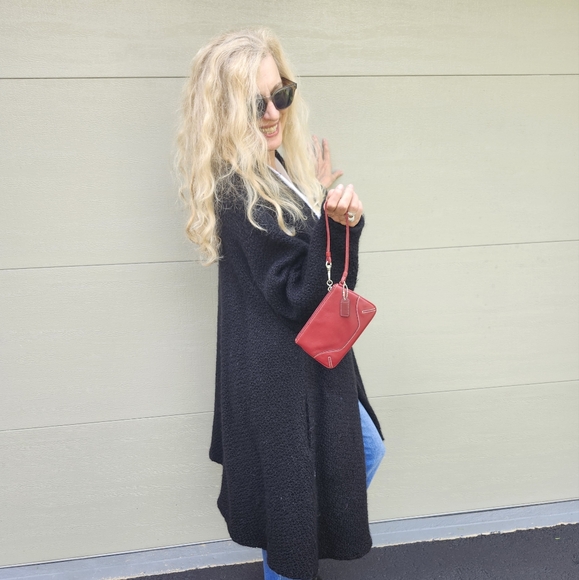 SOLD COACH New Scarlet Kristin Woven Leather Hobo & Wrislet $180 - Picture 13 of 15